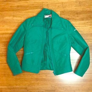 Braun vintage 80s  green lightweight ski bomber